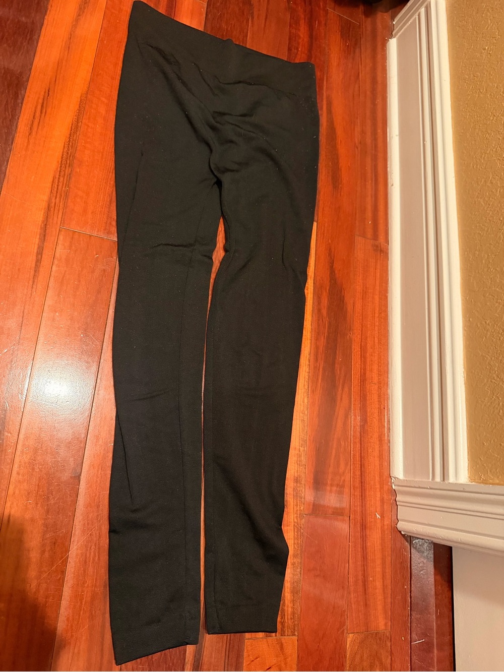 Women’s Mopas Black Fuzzy Lined Soft Stretch Legging Pants Small